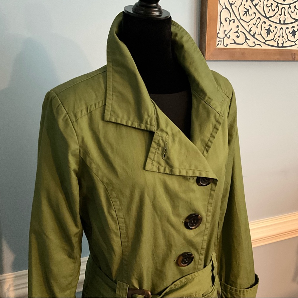 BB Dakota Trench Coat Green Coat Size Large TrenchCoat Nordstrom
